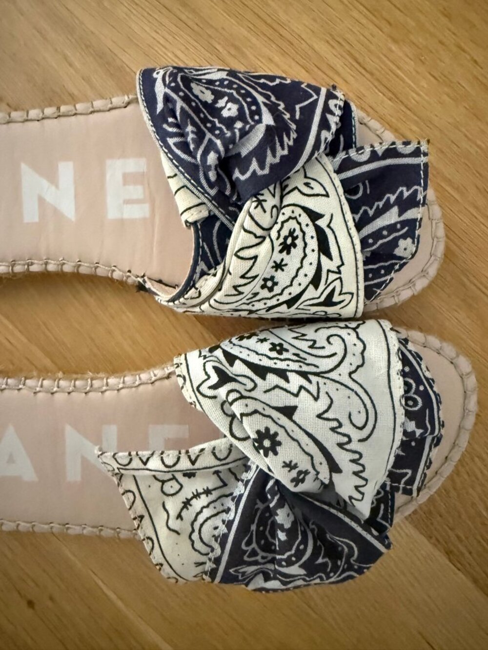 Manebi Bandana Espadrille Slide Sandals EU 38